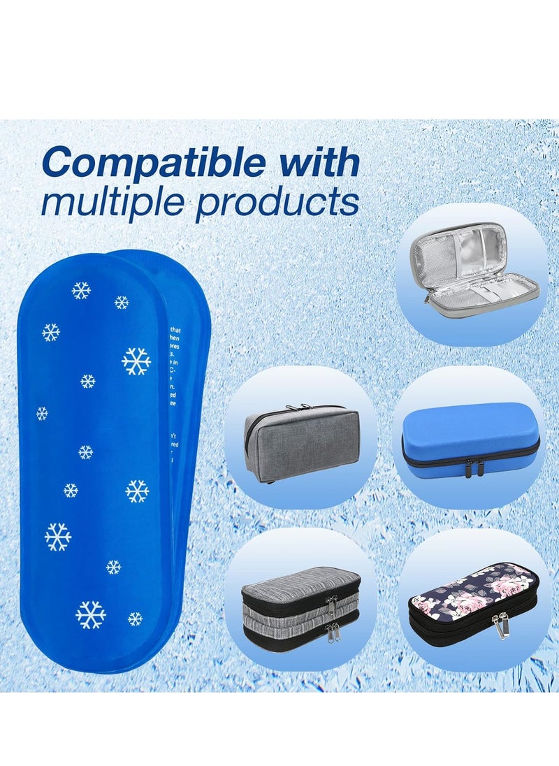 SYOSI Insulin Cooler Travel Case, Insulin Pen Case with 3 Ice Pack & Temperature Strip for Insulin Pens and Insulin Medicine Cool Storage, Medication Cooler EVA Protective Case, Diabetic Storage Organizer  - Image 4