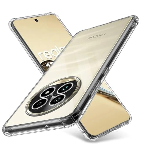 REALCASE Silicone Realme 13 Plus 5G Back Cover Case, Scratch Resistant Protective Crystal Clear Transparent Shock Proof Bumper Back Cover Case for Realme 13 Plus 5G / Realme P1 Speed - Image 1