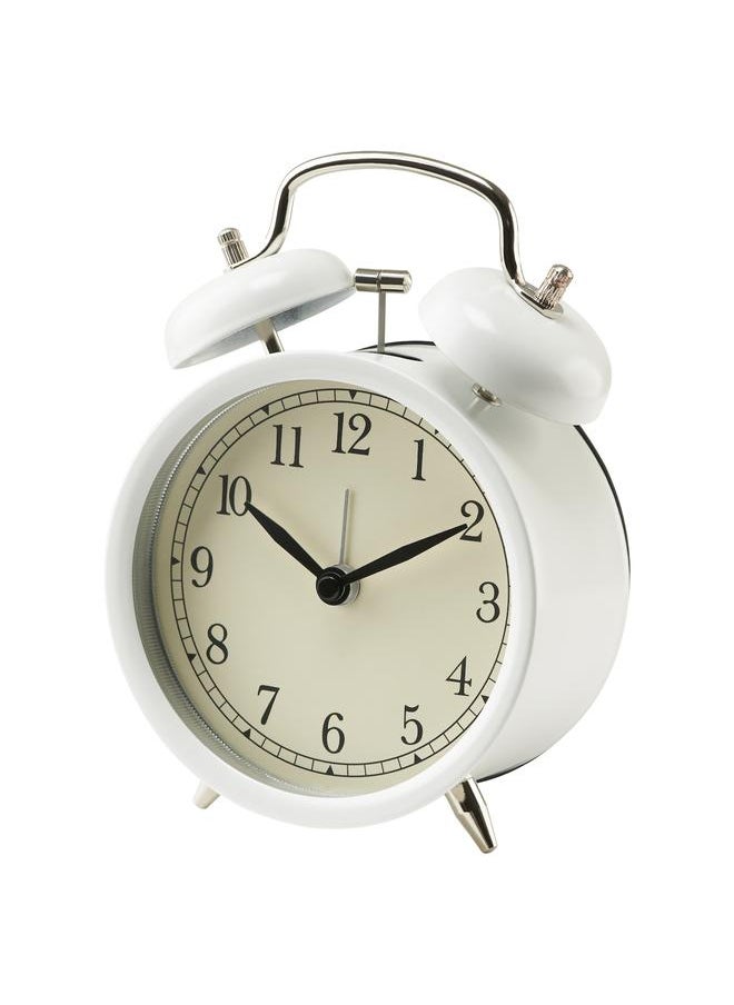 Generic - Alarm clock, white, 10 cm - Image 1