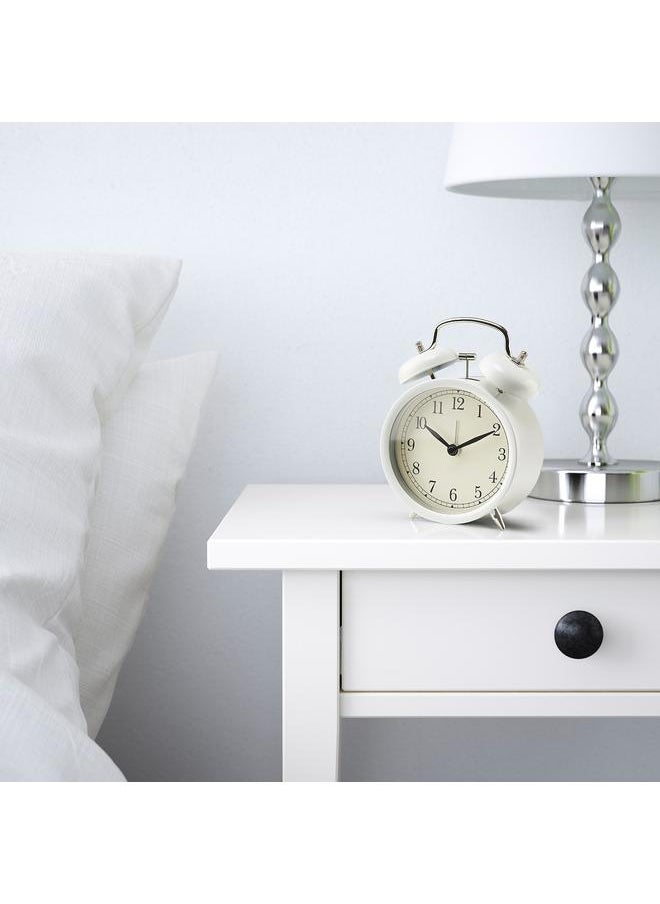 Generic - Alarm clock, white, 10 cm - Image 1