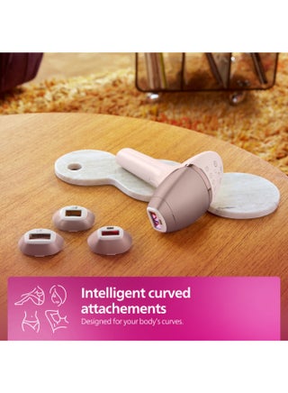 Philips Lumea IPL, Hair Removal, 9000 Series, SenseIQ Technology, 3 Attachments, Body, Face, Precision, Cordless Use, BRI955/60, 60 Days Money Back Guarantee White/Rose Gold - view 3