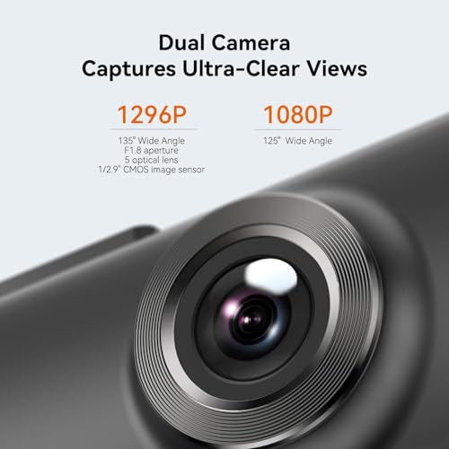 DDPAI Dual Channel Dash Cam for Car Front and Rear | 1296P Front + 1080P Rear Camera | F1.8 Aperture, Night Vision, 260° Wide Angle, G-Sensor, WiFi, Super Capacitor, Upto 256GB Storage - Image 2