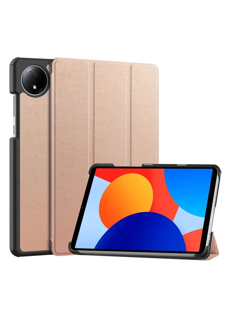 URBBKING Slim Stand Hard Back Shell Smart Cover Case for Redmi Pad SE 8.7 Inch, Auto Wake/Sleep Rose Gold - Image 1