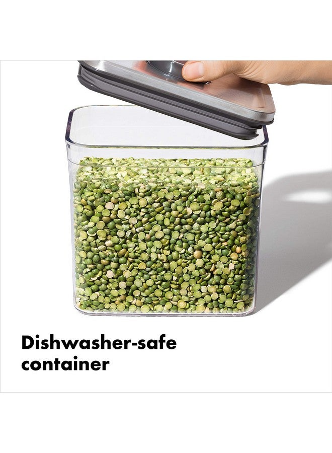 OXO OXO Steel POP Container Big Short Sqaure - 2.8 Qt for Cereal, Grains and More Grey  - Image 5