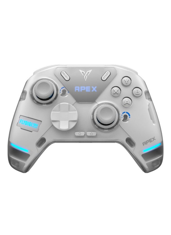 فلاي ديجي وحدة تحكم APEX 4 اللاسلكية للكمبيوتر الشخصي، مشغل ردود الفعل القوية، ذراع تحكم من سبيكة معدنية قابلة للتعديل بقوة، شاشة LED ملونة بالكامل، 1500 مللي أمبير/ساعة، معدل تقرير 1000 هرتز، اهتزاز ستيريو، كمبيوتر شخصي/NS/هاتف محمول/تلفزيون/أندرويد/IOS أصلي  - Image 1