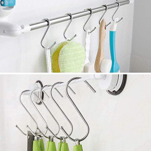 Emoly 20 Pack Heavy Duty s Hooks Stainless Steel S Shaped Hanging Hooks Hangers for Kitchen, Bathroom, Bedroom and Office, Silver - Image 4