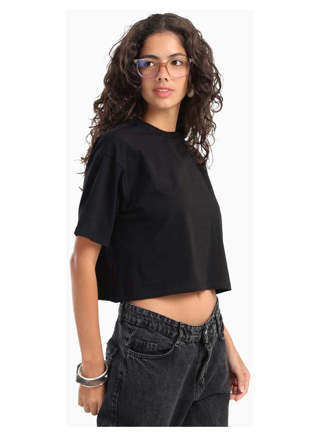 Carina Plain Crop T-Shirt - Image 2