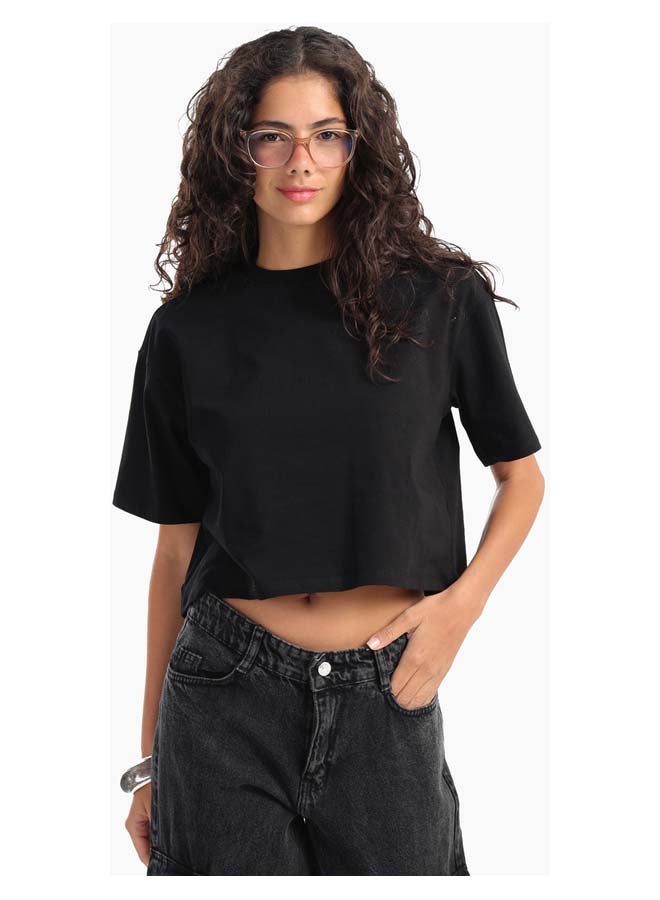 Carina Plain Crop T-Shirt - Image 1