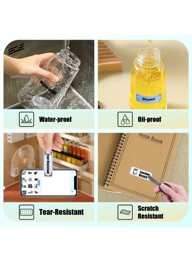 ندى ١٨٠ قطعة ملصقات حرارية ١٤×٤٠ مم لماكينة ملصقات N12، شريط لاصق قوي مباشر حراري بديل ٠.٥٥×١.٥٧ إنش أبيض، ملصقات مقاومة للماء OEM للمنزل المكتب المدرسة باركود أسماء أسعار تنظيم - Image 5