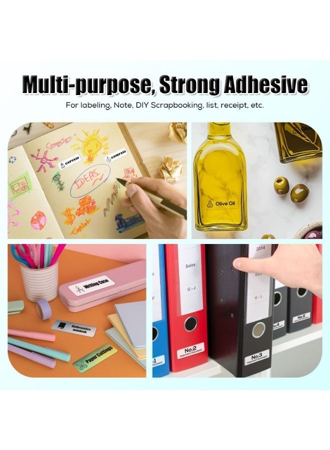 ندى ١٨٠ قطعة ملصقات حرارية ١٤×٤٠ مم لماكينة ملصقات N12، شريط لاصق قوي مباشر حراري بديل ٠.٥٥×١.٥٧ إنش أبيض، ملصقات مقاومة للماء OEM للمنزل المكتب المدرسة باركود أسماء أسعار تنظيم - Image 3