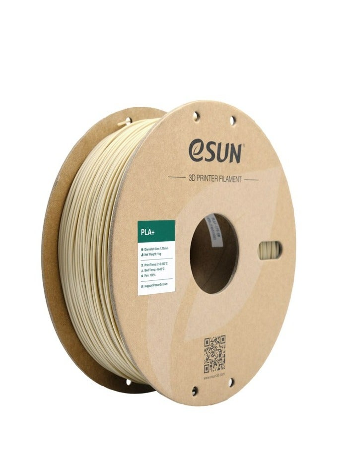 eSUN PLA+ Filament 1.75 mm, 3D Printer Filament PLA Plus, Dimensional Accuracy +/- 0.03 mm, 1 kg Spool (2.2 lbs) 3D Printing Filament for 3D Printers, Bone White