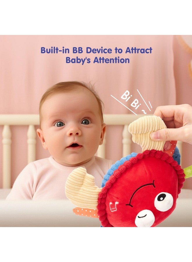 hahaland ألعاب هاهالاند للأطفال من 12-18 شهرًا - لعبة السلطعون الموسيقية المتطورة للحبو والرقص والمشي والحركة والقفز، ألعاب تعليمية للأطفال الصغار لعيد ميلاد الأولاد والبنات من 1-3 سنوات - Image 4