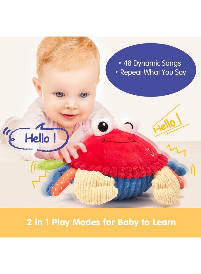 hahaland ألعاب هاهالاند للأطفال من 12-18 شهرًا - لعبة السلطعون الموسيقية المتطورة للحبو والرقص والمشي والحركة والقفز، ألعاب تعليمية للأطفال الصغار لعيد ميلاد الأولاد والبنات من 1-3 سنوات - Image 3