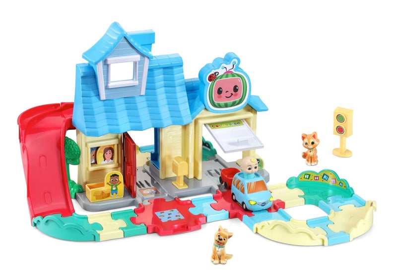 VTech CoComelon Go! Go! Smart Wheels JJ’s House Track Set, Interactive Songs & SmartPoint, Ages 1.5 – 5 Years - Image 1