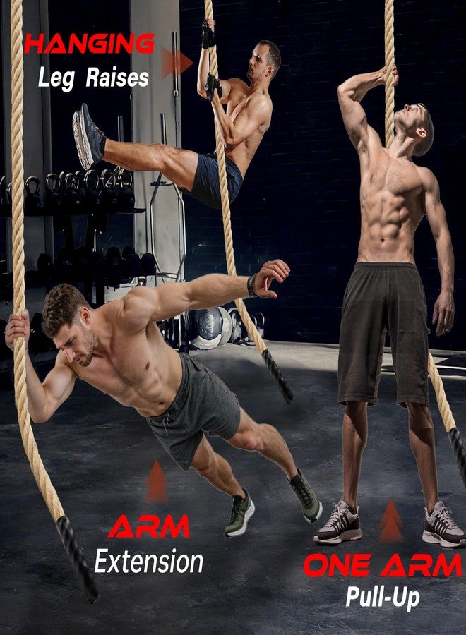 Sodlar Climbing Rope Gym Workout - 10FT Heavy Duty Jute Thick Ropes for Adults Strength Training Outdoor Tree Swing Indoor Home Fitness Exercise - 1.5 Inch - Image 3