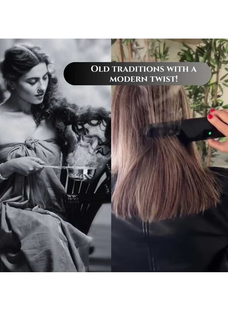 USB Rechargeable Hair Electric Bakhoor Luxury Incense Burner - Image 2