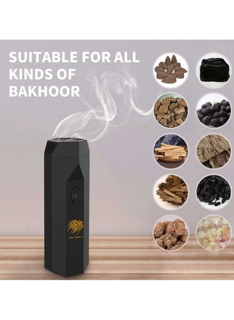 USB Rechargeable Hair Electric Bakhoor Luxury Incense Burner - Image 3