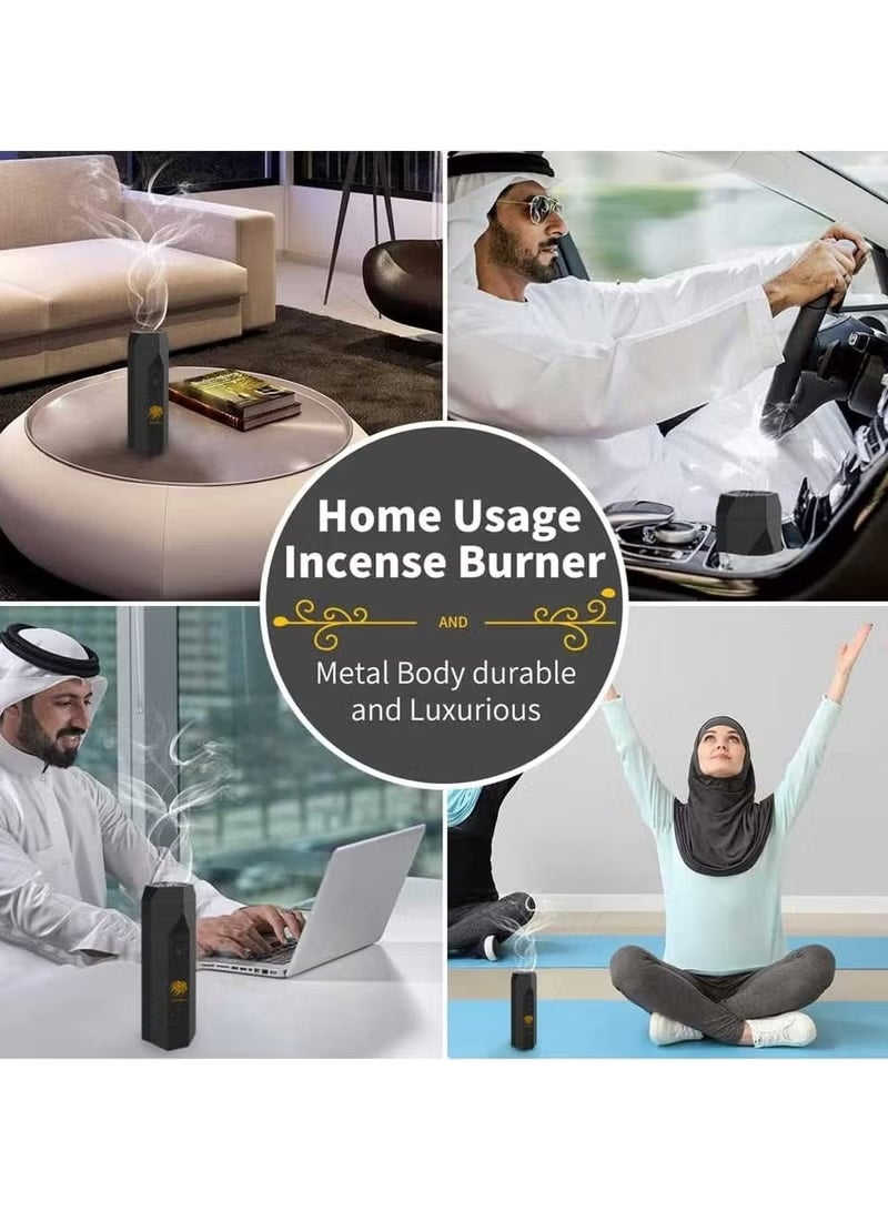 USB Rechargeable Hair Electric Bakhoor Luxury Incense Burner - Image 4