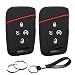 INFIPAR 2pcs Compatible with VW Volkswagen Tiguan Taos Atlas Jetta Passat Arteon Atlas Cross Sport Golf Alltrack Smart 5 Buttons Key Fob Cover Case Key Chain Protector Keyless Entry Remote Holder - Image 2
