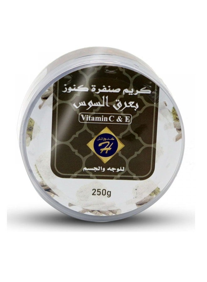 كنوز اتش كنوز ح كريم تقشير عرق السوس للوجه والجسم 250 جرام - Image 1