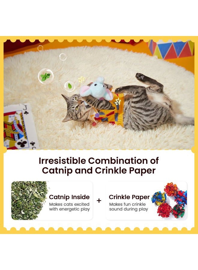 Potaroma Cat Toys Flapping Elephant, Interactive Realistic Kitten Toy Stuffed with Catnip and Crinkle Paper Hangable Design for Bored Indoor Cats 6.3 Inches - Image 4