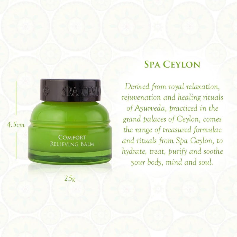 spa ceylon Comfort Relieving Balm | Eucalyptus, Lemongrass,Lemon, 100% Natural Herbal Balm for Rapid Relief & Everyday Comfort | 25g - Image 3