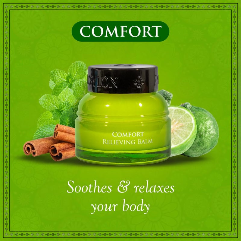 spa ceylon Comfort Relieving Balm | Eucalyptus, Lemongrass,Lemon, 100% Natural Herbal Balm for Rapid Relief & Everyday Comfort | 25g - Image 4