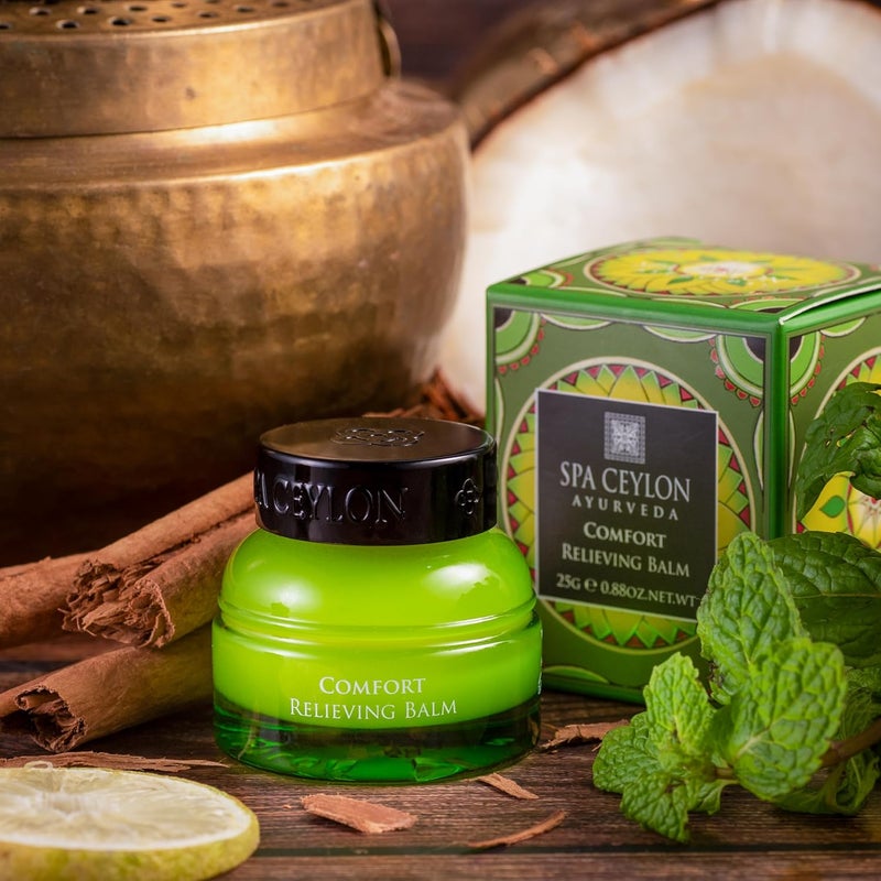 spa ceylon Comfort Relieving Balm | Eucalyptus, Lemongrass,Lemon, 100% Natural Herbal Balm for Rapid Relief & Everyday Comfort | 25g - Image 5