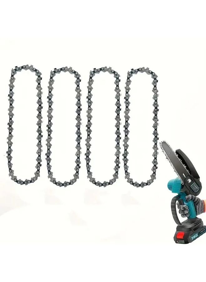 Portable Lithium Battery Saw Accessory Kit 4 Chains Durable Manganese Steel For 6 Inch Saws - Image 1