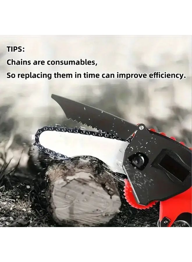 Portable Lithium Battery Saw Accessory Kit 4 Chains Durable Manganese Steel For 6 Inch Saws - Image 3