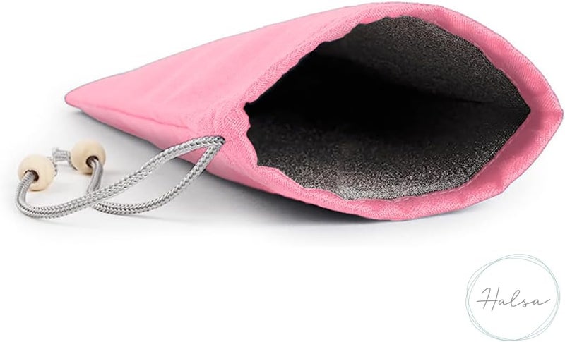 Halsa EMF Cell Phone Sleeve, High-Shield EMF Blocking Pouch, Signal Blocking Anti-EMP Radiation Bag for Digital Privacy Protection, Fits Most Phones, Pink (4x8 Inch) - Image 2