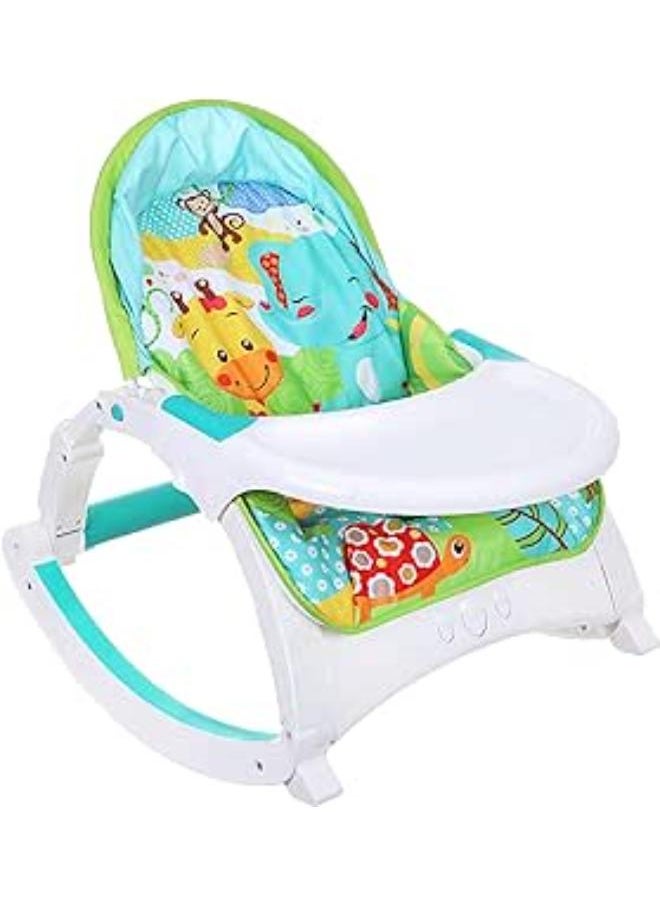 Little Angel Little Angel Toys Music Portable Rocker With Vibration, Folding Bed And Music Shape Animals For Unisex-Multicolor-0-36Month 