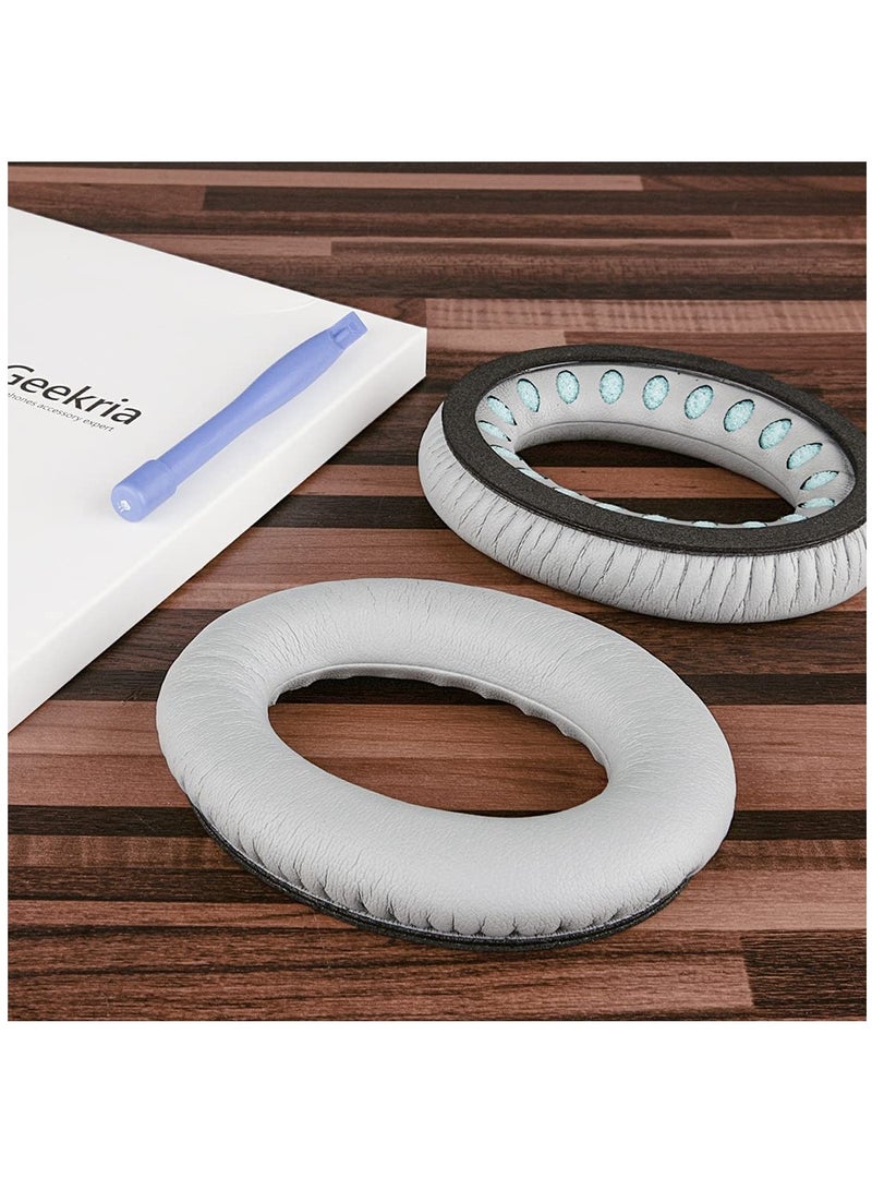 اليشمك وسائد أذن لسماعات الرأس قطعتان مع رغوة الذاكرة لسماعات Bose QC2 QC15 QC25 QC35 AE 2 2i 2w - Image 2