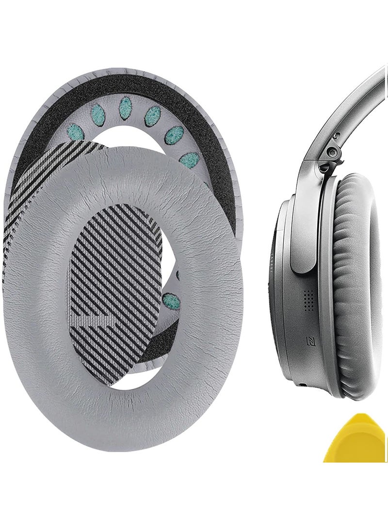 اليشمك وسائد أذن لسماعات الرأس قطعتان مع رغوة الذاكرة لسماعات Bose QC2 QC15 QC25 QC35 AE 2 2i 2w - Image 1