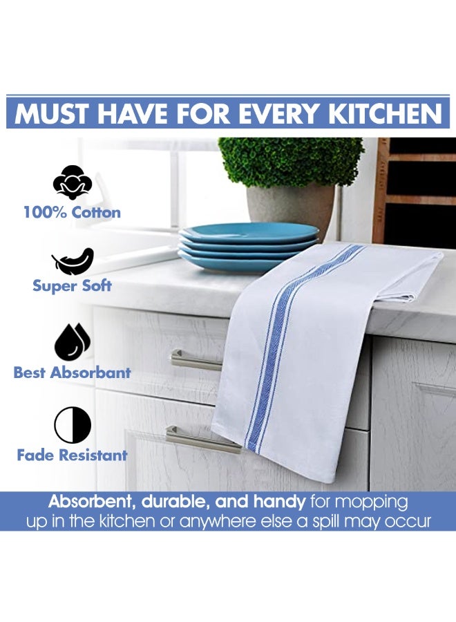 Amber Home Terry Kitchen Towel and Dish Cloth Set-Pack of 6, Super Absorbent, Quick Drying Hand Towels, Tea Towel 50x70 cm - Image 3