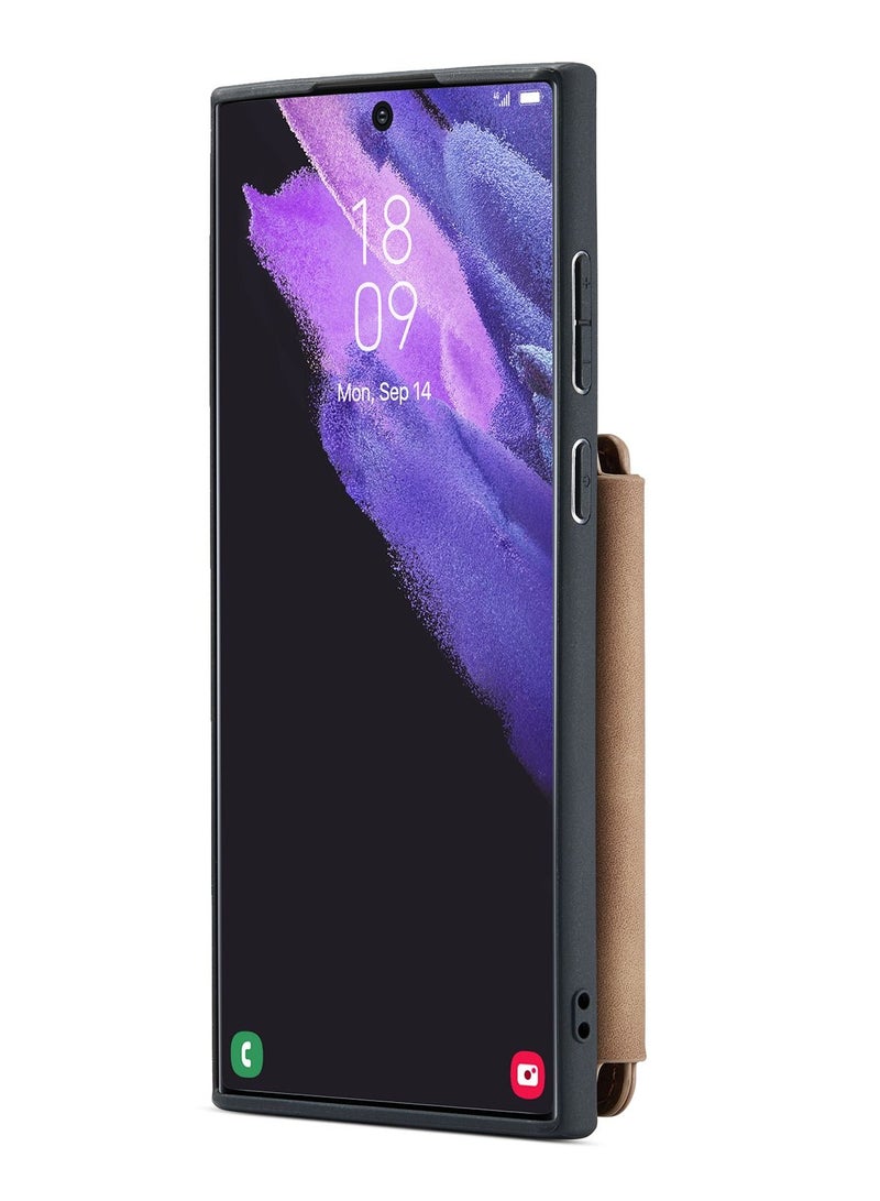 Suteni Back Cover Leather Protective Case for Samsung Mobile Phone - Image 2