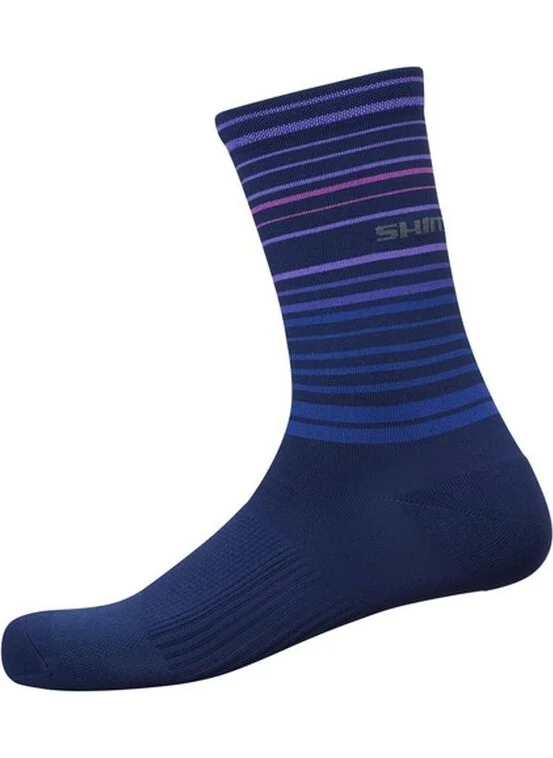 شيمانو Original Navy Long Cycling Socks ECWSCBSSS14UN16