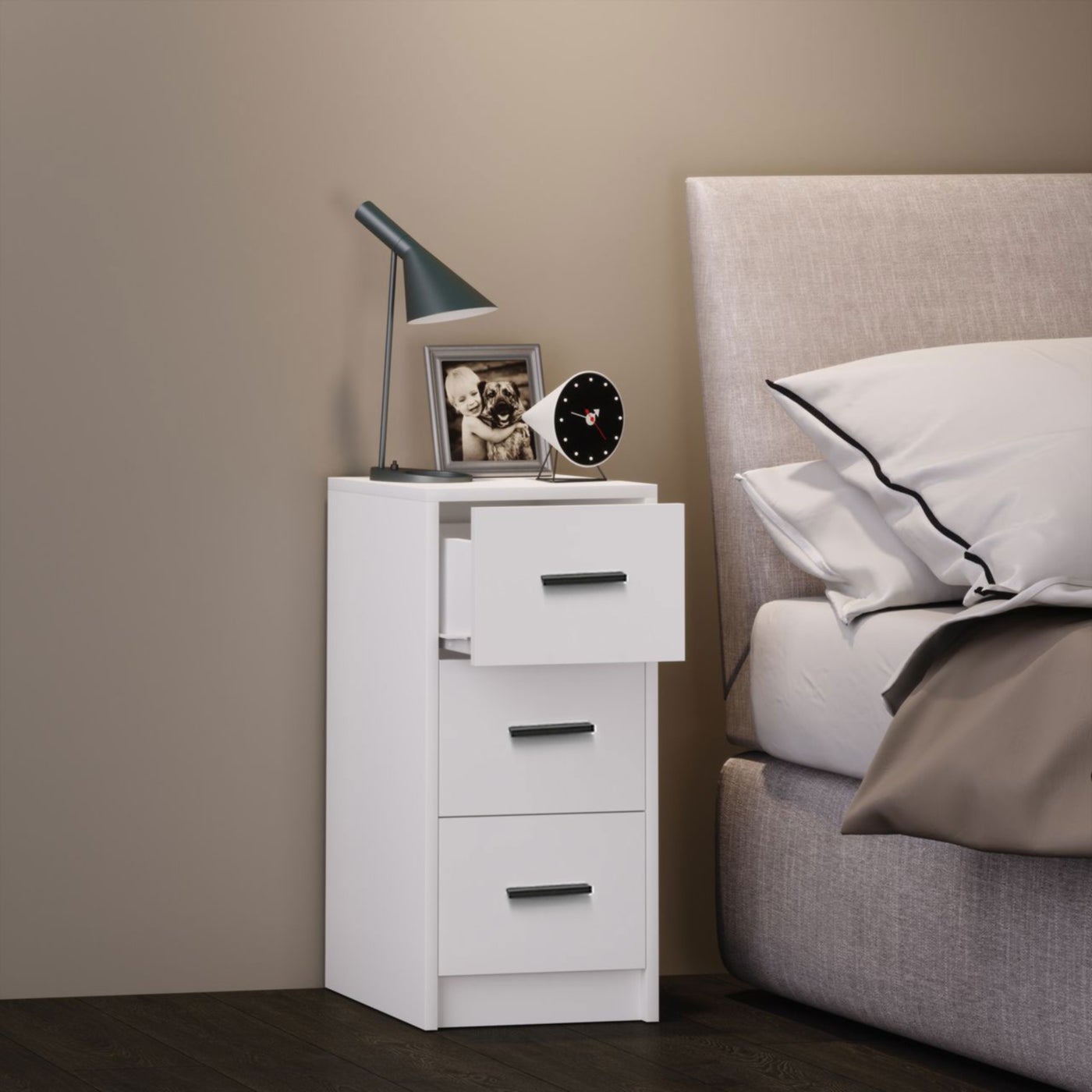 Modern MDF nightstand - Height 65 cm - Width 36 cm - Depth 36 cm, from Furniture Store.