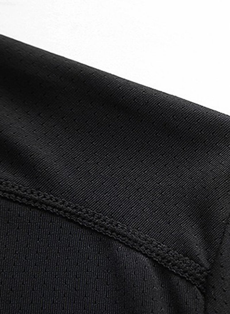 PATELIS Black swim T-shirt Plus Size for Men Quick Drying T-shirt for Men Round Neck Plus Size Short Sleeve Oversized T Shirt 4XL 5XL 6XL 7XL - Image 5