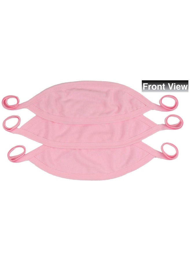 ToBeInStyle حزام بطن مريح لحديثي الولادة من تو بي إن ستايل - 3 قطع - وردي - مقاس واحد - Image 3