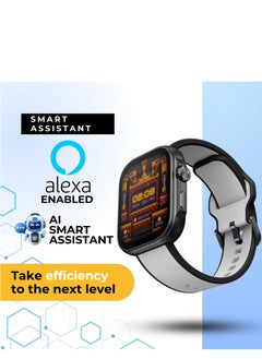 GRABIT G-SWANK Smartwatch AMOLED Display & Bluetooth Calling features a 1.99” Super AMOLED display, Bluetooth calling, and an AI voice assistant for seamless connectivity. With 100+ sport modes, heart rate tracking, and women’s health monitoring, it’s perfect for fitness and daily use. A 350mAh battery offers 35-day standby, while the 3ATM water-resistant aluminum body ensures durability. Compatible with iPhone, Samsung, OnePlus, Xiaomi, Huawei, Google Pixel, and more.  - Image 4