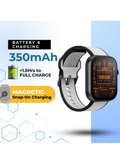 GRABIT G-SWANK Smartwatch AMOLED Display & Bluetooth Calling features a 1.99” Super AMOLED display, Bluetooth calling, and an AI voice assistant for seamless connectivity. With 100+ sport modes, heart rate tracking, and women’s health monitoring, it’s perfect for fitness and daily use. A 350mAh battery offers 35-day standby, while the 3ATM water-resistant aluminum body ensures durability. Compatible with iPhone, Samsung, OnePlus, Xiaomi, Huawei, Google Pixel, and more.  - Image 3