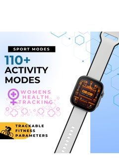 GRABIT G-SWANK Smartwatch AMOLED Display & Bluetooth Calling features a 1.99” Super AMOLED display, Bluetooth calling, and an AI voice assistant for seamless connectivity. With 100+ sport modes, heart rate tracking, and women’s health monitoring, it’s perfect for fitness and daily use. A 350mAh battery offers 35-day standby, while the 3ATM water-resistant aluminum body ensures durability. Compatible with iPhone, Samsung, OnePlus, Xiaomi, Huawei, Google Pixel, and more.  - Image 5