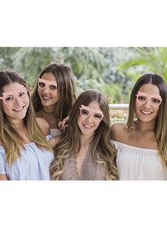 ShebSheb 10 PCS Party Glasses Team Bride and Bride to be Glasses Rose Gold Paper Glasses Hens Do Night Bridal Party Game Props Eyewear Decoration Bridal Shower Bachelorette Party  - Image 4