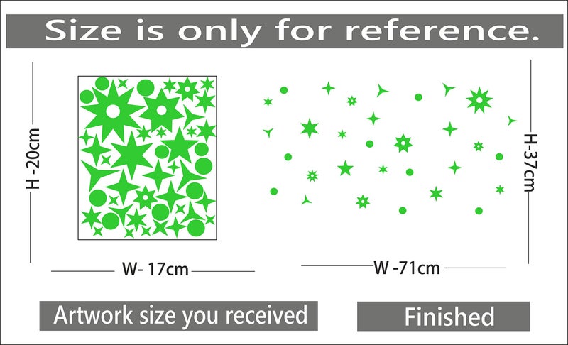 Monk wish Glow in The Dark Galaxy of Stars Radium Stickers - Image 4