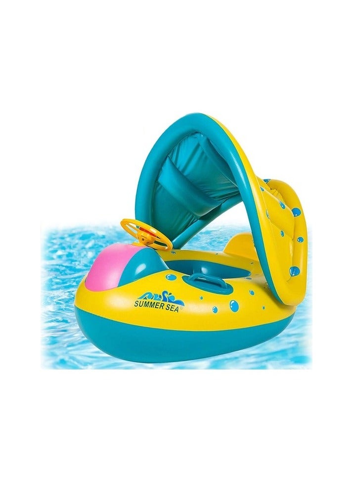 Summer Ocean Baby Swimming Fand Colour:Blue - Yellow