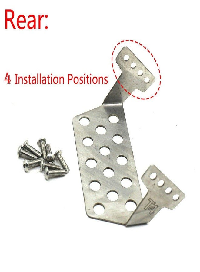 MOHERO Stainless Steel Front and Rear Skid Plate Bumper Lower Protect Plate for TRX-4 SCX10 D90 RC Crawler - Image 3