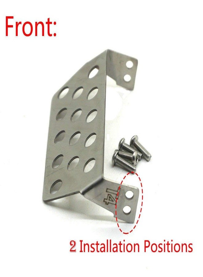 MOHERO Stainless Steel Front and Rear Skid Plate Bumper Lower Protect Plate for TRX-4 SCX10 D90 RC Crawler - Image 2