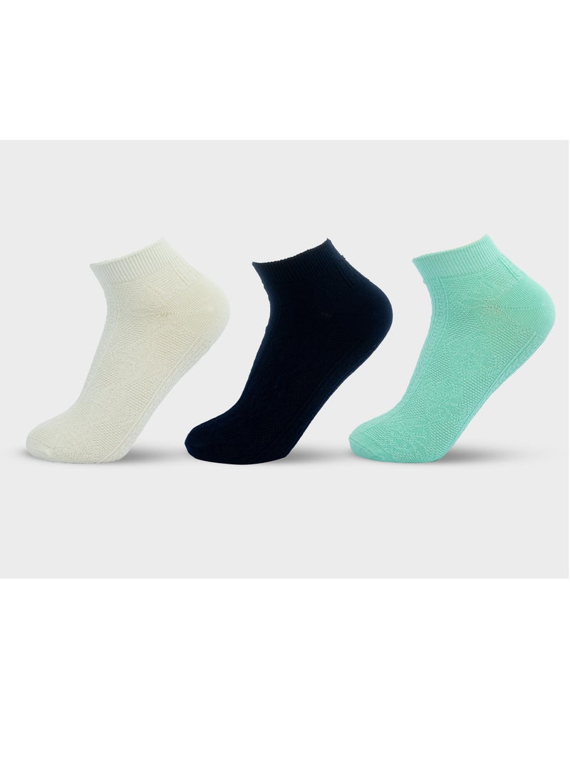 Solo Solo women Trendy Sneaker Pack of 3 Socks