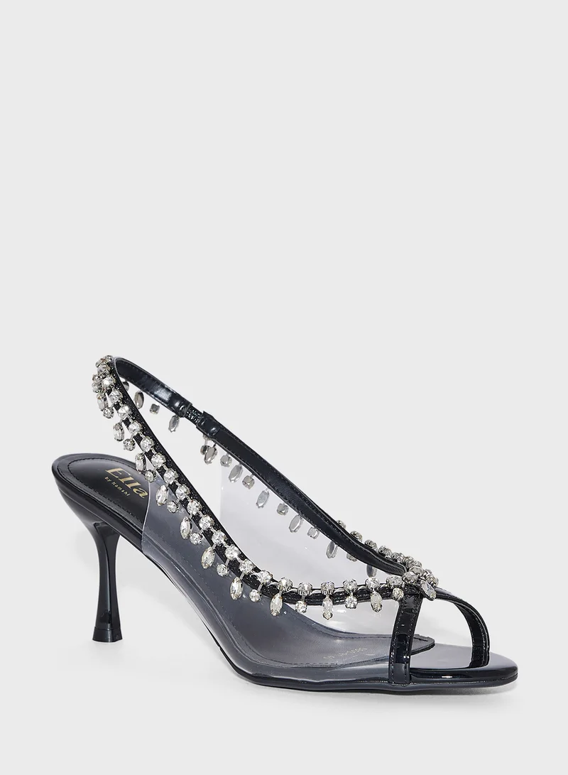 Ella Limited Edition Diamante Peep Toe Pump
